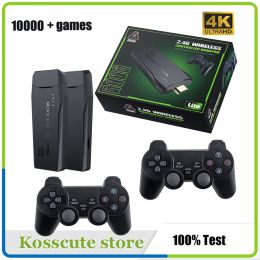 Consoles 4K Ultra Video Game Console Dual GamePad for PS1/GBA Retro TV Dendy Game Console HDOUT 64GB 10000 Games Video Game Stick