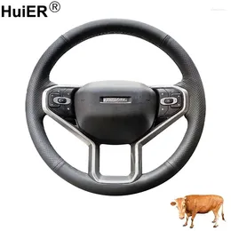 Steering Wheel Covers Hand Sewing Car Cover Wrap Cow Leather Volant For Haval H6 3rd Generation 2024 Braid On Steering-Wheel