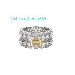 Summer Accessories Classic Trendy Ladies Jewellery Set Gifts Luxury Sterling Silver Yellow Diamond Ring Woman Ring
