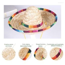 Dog Apparel Beach Party Straw Hats Stylish Unique Trendy Ity Eye-catching Trending Pet Accessories For Parties Summer Fashion