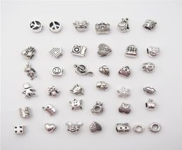 Promotion Mix 28 different kinds Alloy Charm Bead European Retro Style Jewellery For Bracelet Necklace New3231974