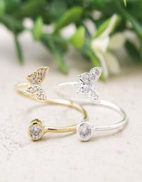 Fashion brands crystal ring 18 k rose gold plated diamond butterfly ring Jewellery women selling products to send the gift7241108