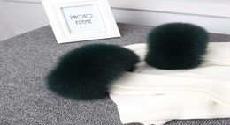 Real Fox Fur Cuffs Woman Detachable 100 Natural Fox fur Sleeves For Women Sleeves Genuine Fox Hair cuff6584677