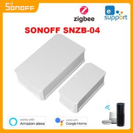 Control 15pcs SONOFF SNZB04 Zigbee Door Window Alarm Sensor For EWelink Smart Security ZBBridge Required Work With Alexa Google Home