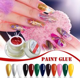 1 pcsjar Painting Gel Polish Pure Color Soak Off UV LED Nails Art Polish Decoration color painted Gel for nail salons painted 240222