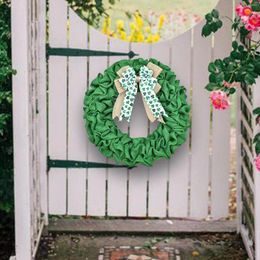 Decorative Flowers Spring Wreath Front Door ST Patrick's Day Sign Outside Clover For Garden Wall Festival Balcony Office