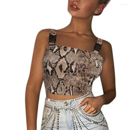 Bustiers & Corsets Snake Print Daddy Tube Top Bandeau Bra Sexy Sling Slim Fit Causal Wrapped Chest Interior Feminina Brasier Mujer Cp