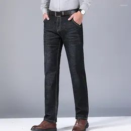 Men's Jeans High Quality Straight Business Casual Black Color Denim Pants Arrivals Luxury Long Trousers Male