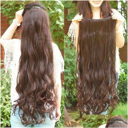 Clip In/On Hair Extensions Excellent Quality Super Long Clips In Synthetic Curly Thick 1 Piece For Fl Head High Drop Delivery Produc Dhrkd