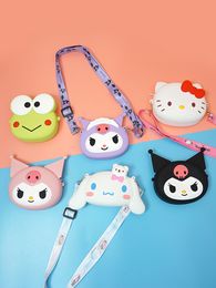 2024 New Cute Princess Bag Mini Cartoon Portable Change Bag Silicone Zero Wallet Student Cat Small Wallet Children