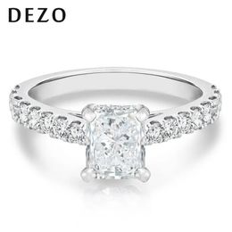 DEZO Radiant Cut 15 Ct Engagement Ring VVS1 D Color 925 Sterling Silver For Women Wedding Anniversary Jewelry 240220