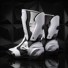 Wholesale of cross-border hot selling professional motorcycle riding boots, road racing sports men's shoes, protective women's shoes new