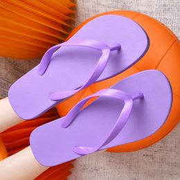 2024 Flat Slippers By Rubber EVA Bath Indoor Slipper Outdoor Casual Sandals flip flops purple