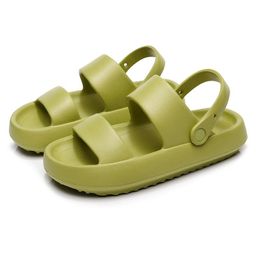 Slip On Womens Fashion Slippers Sandals Ladies Summer Beach Shoes Thick EVA Sole olive green