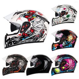 Motorcycle Helmets JK310 Full Face Helmet Accesorios Moto Cartoon Helm Retro Vintage Para Casco Genuine Authorization Men Women Motorbike