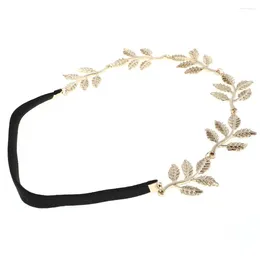 Hair Clips Fashion Leaf Jewellery Hairbands Women Alloy Bronzing Leaves Elastic Headbands For Accessories