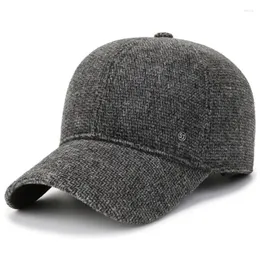 Ball Caps Snapback Cap Winter Warm Plus Cashmere Thicken Baseball For Men Trucker Hats Cold Proof Earmuffs Hat Thermal Sports