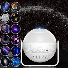 25 in 1 LED Star Night Lights Galaxy Projector Rotate Planetarium Starry Sky Lamp Kids Bedroom Room Decor Nightlights 240220