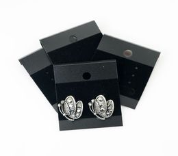 4352cm 200Pcs Black Professional Jewellery Hang Tags PVC Velvet Earring Ear Studs Holder Display7172910