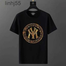 Men's T-shirts 36% European Station Goods Mens Trendy Short Summer Hot Diamond Half Sleeve T-shirt Social Spirit Guy Bottom Shirt 963gysyiawgrm64vL1SN