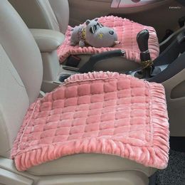 Car Seat Covers Cushion Winter Plush Three-piece Set Without Backrest Universal Single-piece Non-slip Supplies