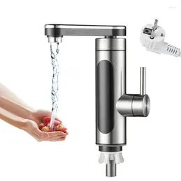 Bathroom Sink Faucets Water Heater Electric Faucet Tap Rotatable Tankless Temperature Display Accessory With LED Digital