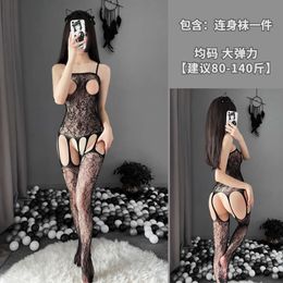 Designer women's socks and pants Large Sexy Underwear Womens Jumpsuit Stockings Mesh Silk Stockings Crotch Free Suit Passion and Temptation FE8F