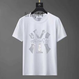 Men's T-shirts 36% European Station Goods Mens Trendy Short Summer Hot Diamond Half Sleeve T-shirt Social Spirit Guy Bottom Shirt 963guiv7wenqD7EC