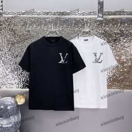 xinxinbuy Men designer Tee t shirt 2024 camouflage letter embroidery 1854 short sleeve cotton women blue black white green khaki S-4XL