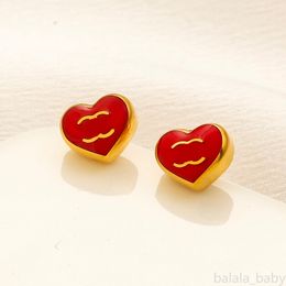 Designer Earring Jewellery Gold Plated Letters Stud Earrings Brand Heart Loves Women Earring 20 Style