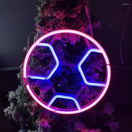 Night Lights Football Shaped Neon Light Wall Hanging Create Atmosphere With Fine Workmanship Wedding Decoration Christmas