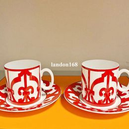 Europe Espresso Cups Bone China Coffee Saucer Set Luxury Ceramic Mug Top-grade Porcelain Tea Cup Cafe Party Drinkware193a