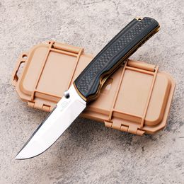 High End HIGO II 002 Tactical Folding Knife VG10 Blade Carbon Fibre Handle Ball Bearing EDC Pocket Knives Camping Hunting Knives