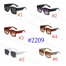 designer sunglasses mens sunglasses designer glasses sunglasses for women New 2209 female UV protection men's glasses square frame brand luxury sunglasses