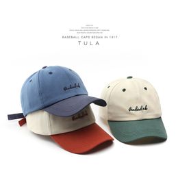 2024 Hot Sellig Football Professional Soccer Hat Korean Style Japanese Style Female Color Matching Washed Denim Peaked Cap Street Men Outdoo