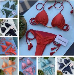 2024 Bikinis set One piece luxury designer bikini swimwear back woven rope bikini triangle swimsuit womans yakuda beach high waist dhgate sports wholesale popular