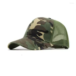 Ball Caps 2024 Camo Mesh Baseball Cap Men Camouflage Bone Masculino Summer Hat Army Trucker Snapback Hip Hop Dad Hats Gorra