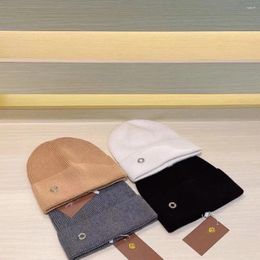 Berets 2024 Hat Cashmere Wool Quality Knitted Men's Autumn And Winter Fashion Leisure Warm Comfortable Elastic Gentleman Soft