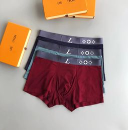 Top male designer classic letter mens underwear, comfortable mens shorts red green blue gravity sexy underwear 3-piece box size L XL XXL XXXL Underpants