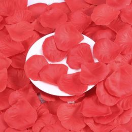Decorative Flowers 2400 Pcs Ornament Artificial Rose Petals Flower Girl Party Holiday Cloth Red