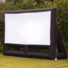 10x7m (33x23ft) wholesale Small Inflatable Projection Movie Screen outdoor mini TV projector air cinema Balloon with airblown for kids home party equipment