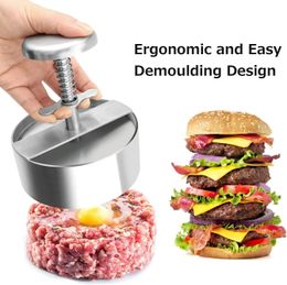 Adjustable Hamburger Patty Maker Stainless Steel Hamburger Press Patty Making Molds Grill Griddle Meat Tool Kitchen Accessories 240219