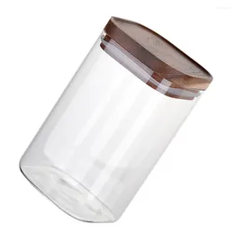 Storage Bottles Square Glass Jar Birthday Present Candy Container Food Kitchan Pantry Sealed Sealing Canister Anti-dust Snack Kitchen