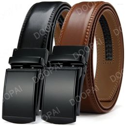 Belts DOOPAI Mens Leather Belt Multiple Colors Automatic Available Leisure Fashion Ratchet For Men Pants Waistband