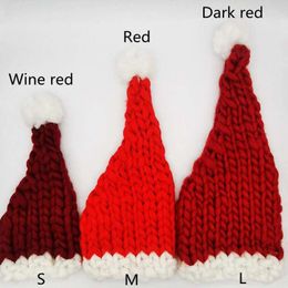 Berets Fashion Knitted Christmas Hats Winter Soft Woollen Skullies Beanies With Ball Santa Claus Cap Family Kids Adult Year Gift Hat