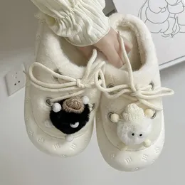 Slippers 2024 Cotton Women Fall And Winter Home Lovers Plush Warm Shoes Men House Mens Slipper