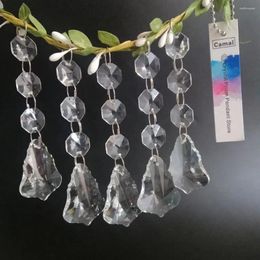 Chandelier Crystal Camal 5Pcs Clear 37mm Xmas Tree Prisms Pendants Parts Beads Garland Hanging Suncatcher Lamp Lighting Party