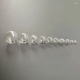 Bottles 100pcs 6-30mm Mini Lightbulb Glass Globe Bubble Round Ball With Hole Hollow Orb Vial Pendant Bottle