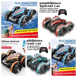 Electric/RC Car Wholesale of Amphibious Childrens Deformation Remote-controlled Mother and Baby Toys for Four-wheel Drive Off-road Vehicle 240315