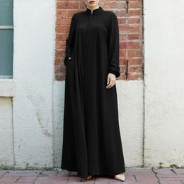 Ethnic Clothing Women Spring Maxi Dress Fashion Long Sleeve Dubai Turkey Abaya Hijab Muslim Sundress Robe Femme Islamic
